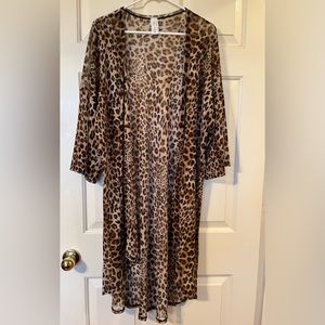Sheer Leopard Kimono